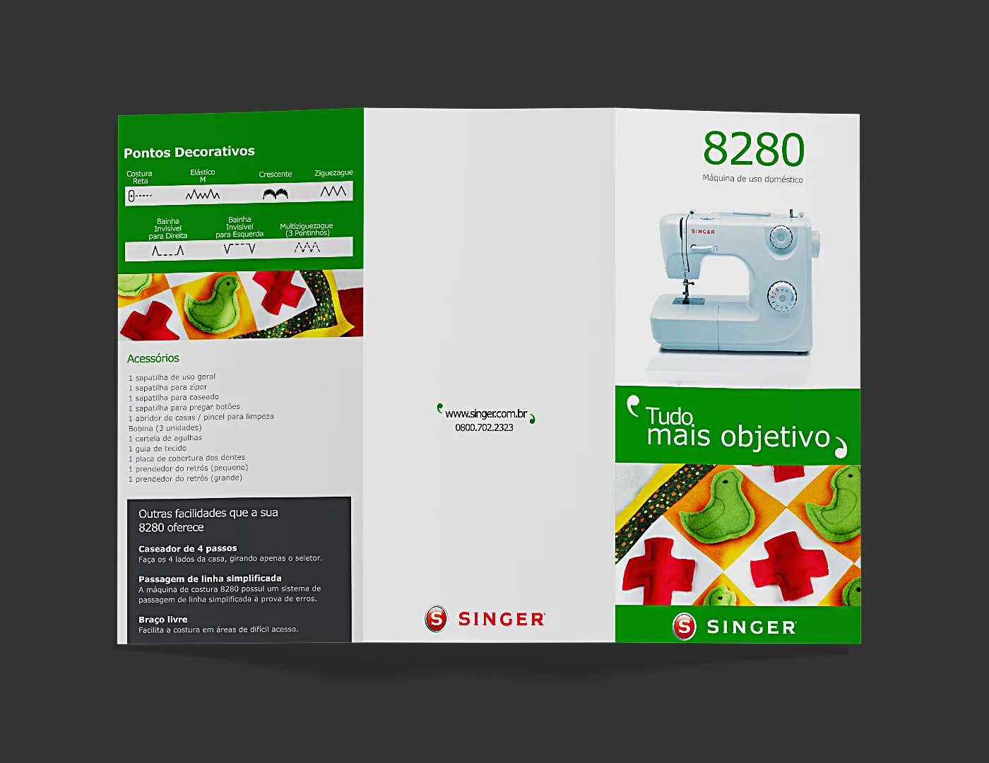 8280 · verso, material Singer