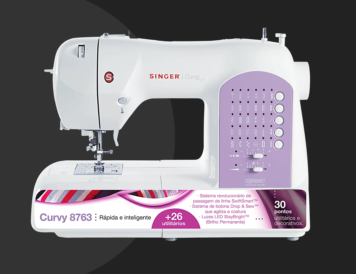 Adesivo · Curvy 8763, material Singer