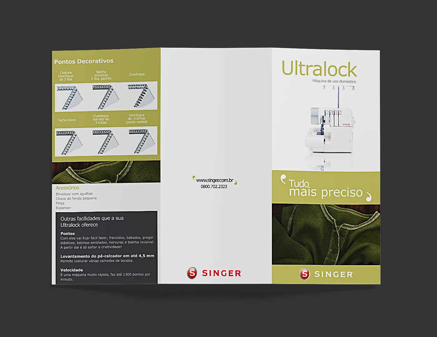 Ultralock · verso, material Singer